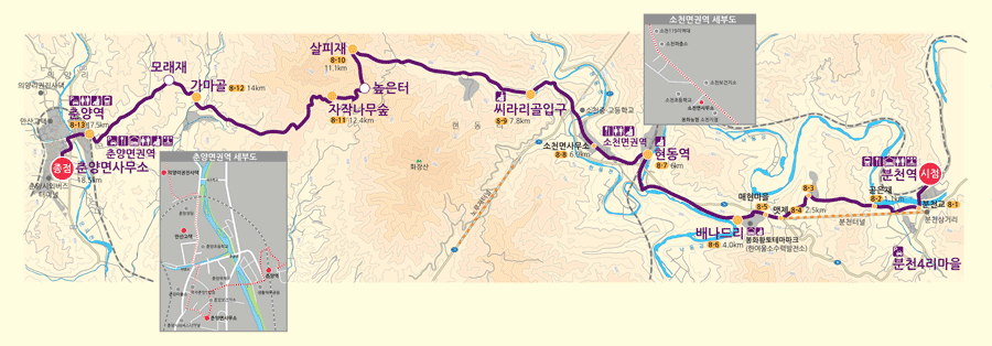 8길보부상길 지도입니다.자세한 사항은 맨아래 더 자세한 정보 보러가기 링크를 눌러주시기 바랍니다.